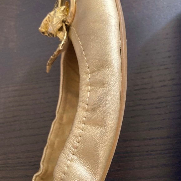 Stuart Weitzman Gold ballet flats, size 8 - Picture 5 of 7
